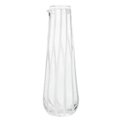 Stripe karaff med lock 0,8 l, Clear-white stripes