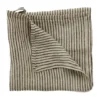 Stripe kökshandduk linne 45x65 cm, Svart-sand