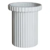 Stripe kruka liten h18 cm Ø12 cm, Shiny white