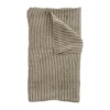 Stripe linneduk 150x300 cm, Svart-sand
