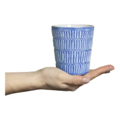 Stripes mugg 30 cl, Ljusblå