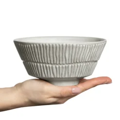 Stripes skål 16 cm, Grå
