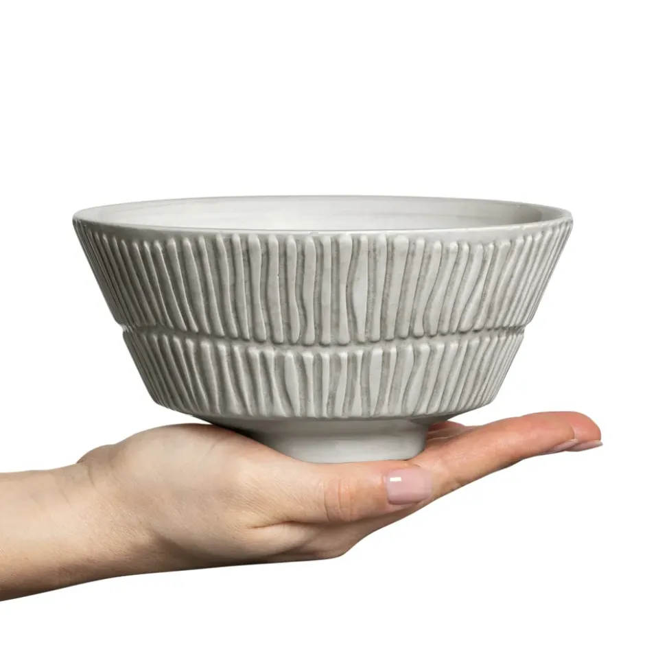 Stripes skål 16 cm, Grå