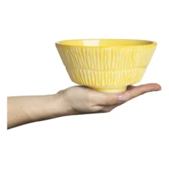 Stripes skål 16 cm, Gul