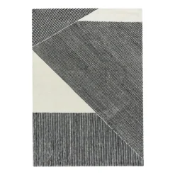 Stripes ullmatta naturvit, 170x240 cm