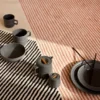 Stripes ullmatta rosa, 200x300 cm