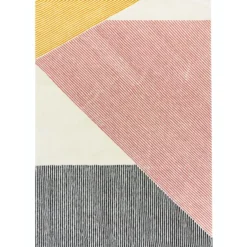 Stripes ullmatta rosa, 200x300 cm