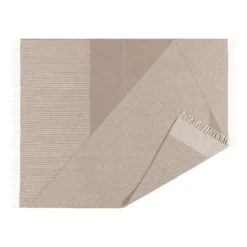 Stripes ullpläd 130x185 cm, Beige