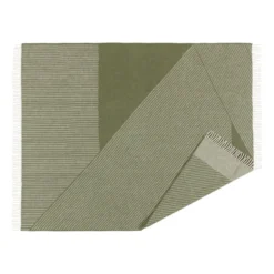 Stripes ullpläd 130x185 cm, Grön