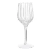 Stripe vitvinsglas 35 cl, Clear-white stripes