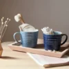 Studio Blue räfflad mugg 40 cl, Cobalt-pebble