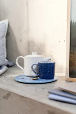 Studio Blue räfflad mugg 40 cl, Cobalt-pebble
