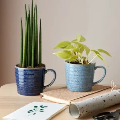 Studio Blue räfflad mugg 40 cl, Cobalt-pebble