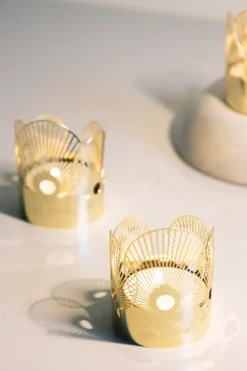 Sun ljuslykta mini Ø4,5 cm, Guld