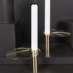 Sun ljusstake stor 9 cm, Guld