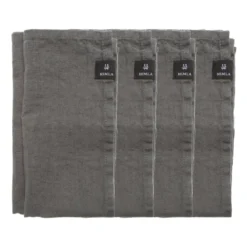 Sunshine servett 4-pack, Charcoal (mörkgrå)