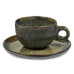 Surface cappuccinokopp med fat 23 cl, Indi grey