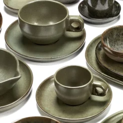 Surface espressokopp med fat 10 cl, Camogreen