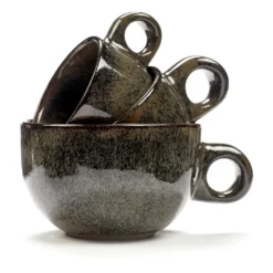 Surface espressokopp med fat 10 cl, Indi grey