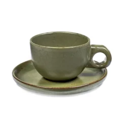 Surface kaffekopp med fat 13 cl, Camogreen