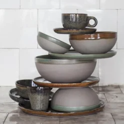 Surface kaffekopp med fat 13 cl, Indi grey