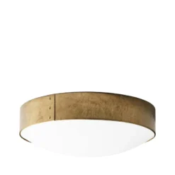 Svep plafond, mässing rå, ø45cm, opal akryl