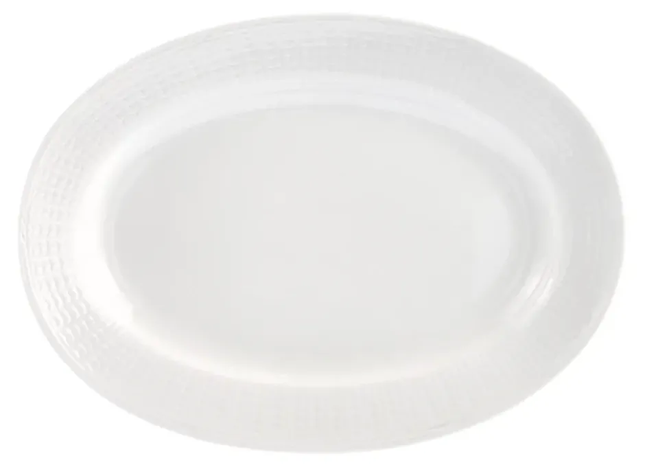 Swedish Grace fat oval 32 cm, snö (vit)