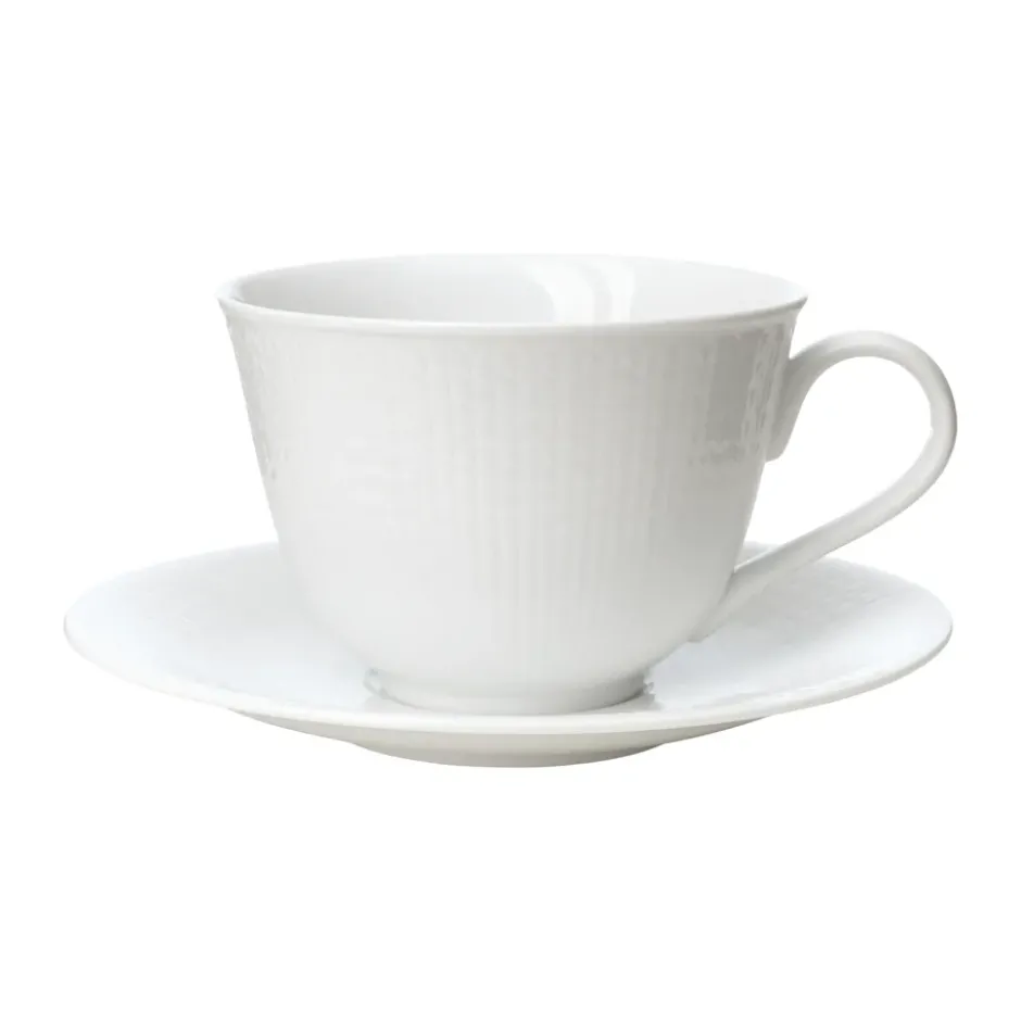 Swedish Grace kopp med fat 45 cl, Snö