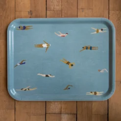 Swimmers bricka 33x43 cm, Blå