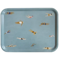 Swimmers bricka 33x43 cm, Blå