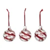 Swirl julgranskula, Deep Red-Clear