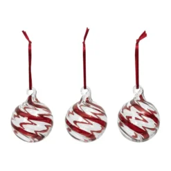 Swirl julgranskula, Deep Red-Clear