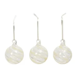 Swirl julgranskula, Off White-Clear