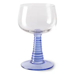 Swirl vinglas hög, Blue
