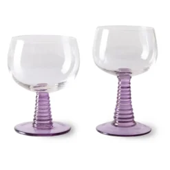 Swirl vinglas hög, Purple