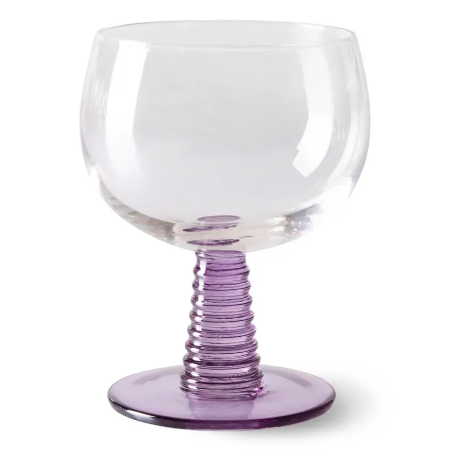 Swirl vinglas låg, Purple