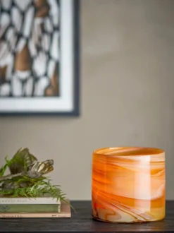 Sylas votive ljuslykta, Orange