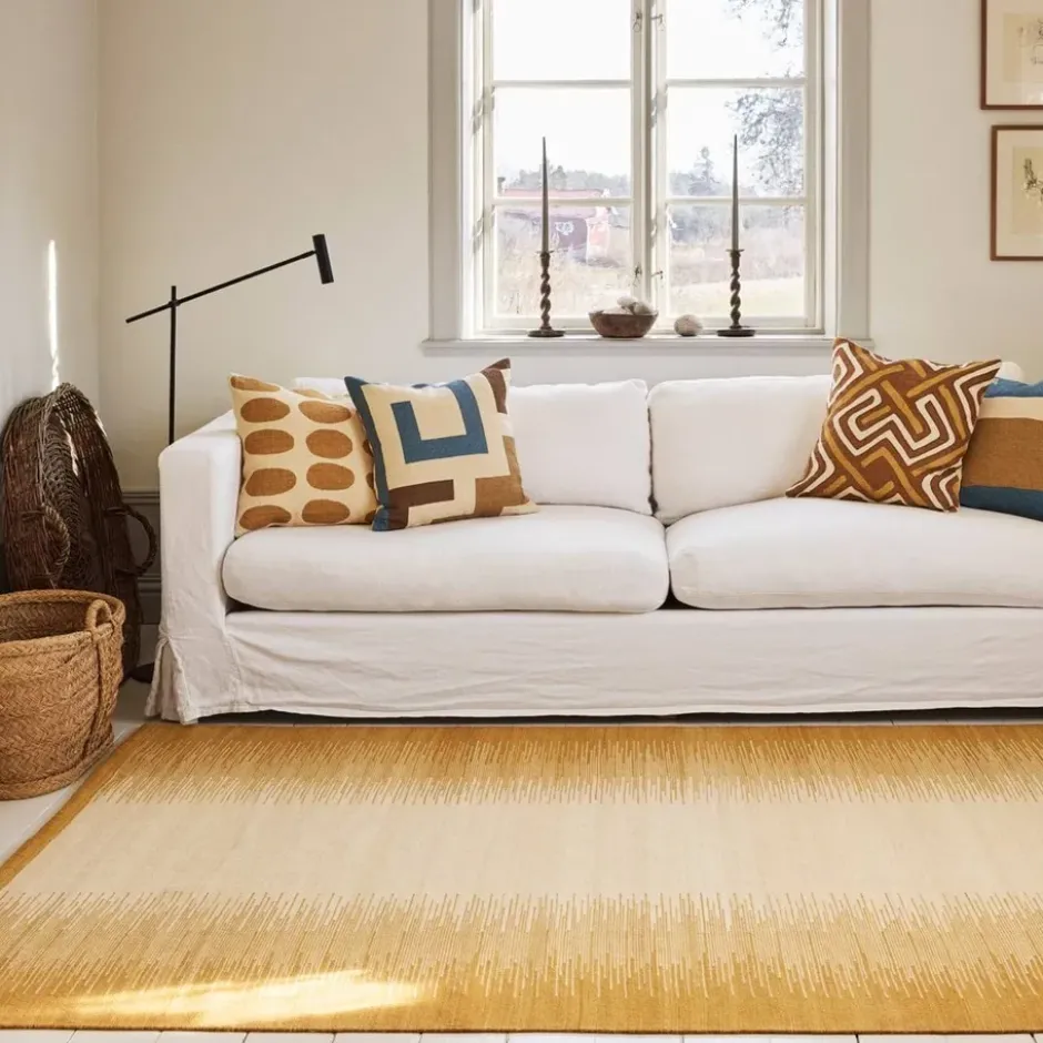 Tapti ullmatta, Masala Yellow-Off White, 270x180 cm