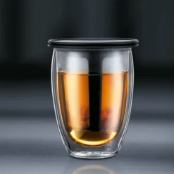 Tea For One glas med tesil, svart