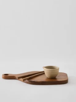 Teak serveringsbräda, 17,5x30 cm