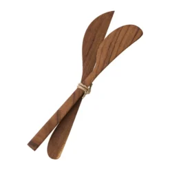 Teak smörkniv 2-pack, Brun