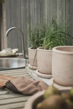 Terra kruka, Sand, Ø14x14 cm