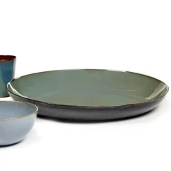 Terres de Rêves serveringsfat 35,5 cm, Smokey blue-dark blue