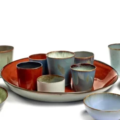 Terres de Rêves serveringsfat 35,5 cm, Rust-smokey blue