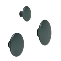 The Dots klädkrok dark green, Ø13 cm