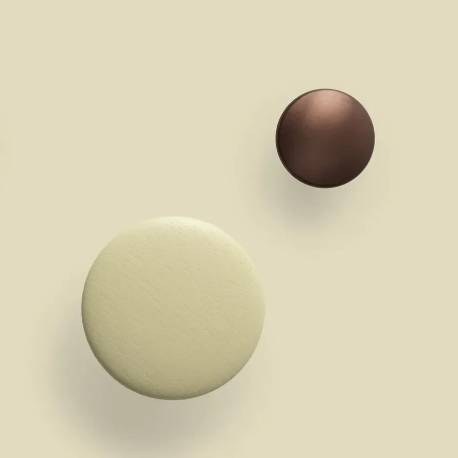 The Dots klädkrok metall Ø2,7 cm, Umber