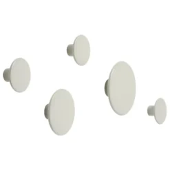 The Dots klädkrok off white, Ø6,5 cm