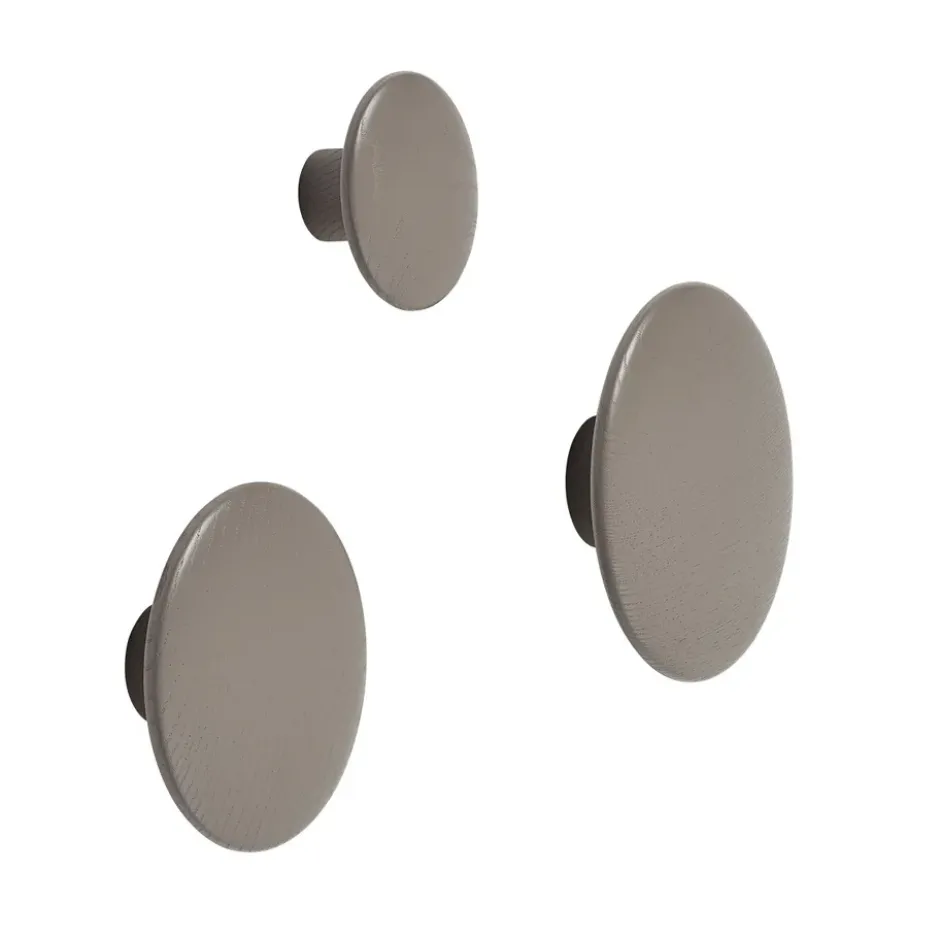 The Dots klädkrok taupe, Ø13 cm