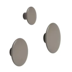 The Dots klädkrok taupe, Ø9 cm
