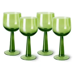 The Emeralds Vinglas Höga 4-pack 20 cl, Limegrön